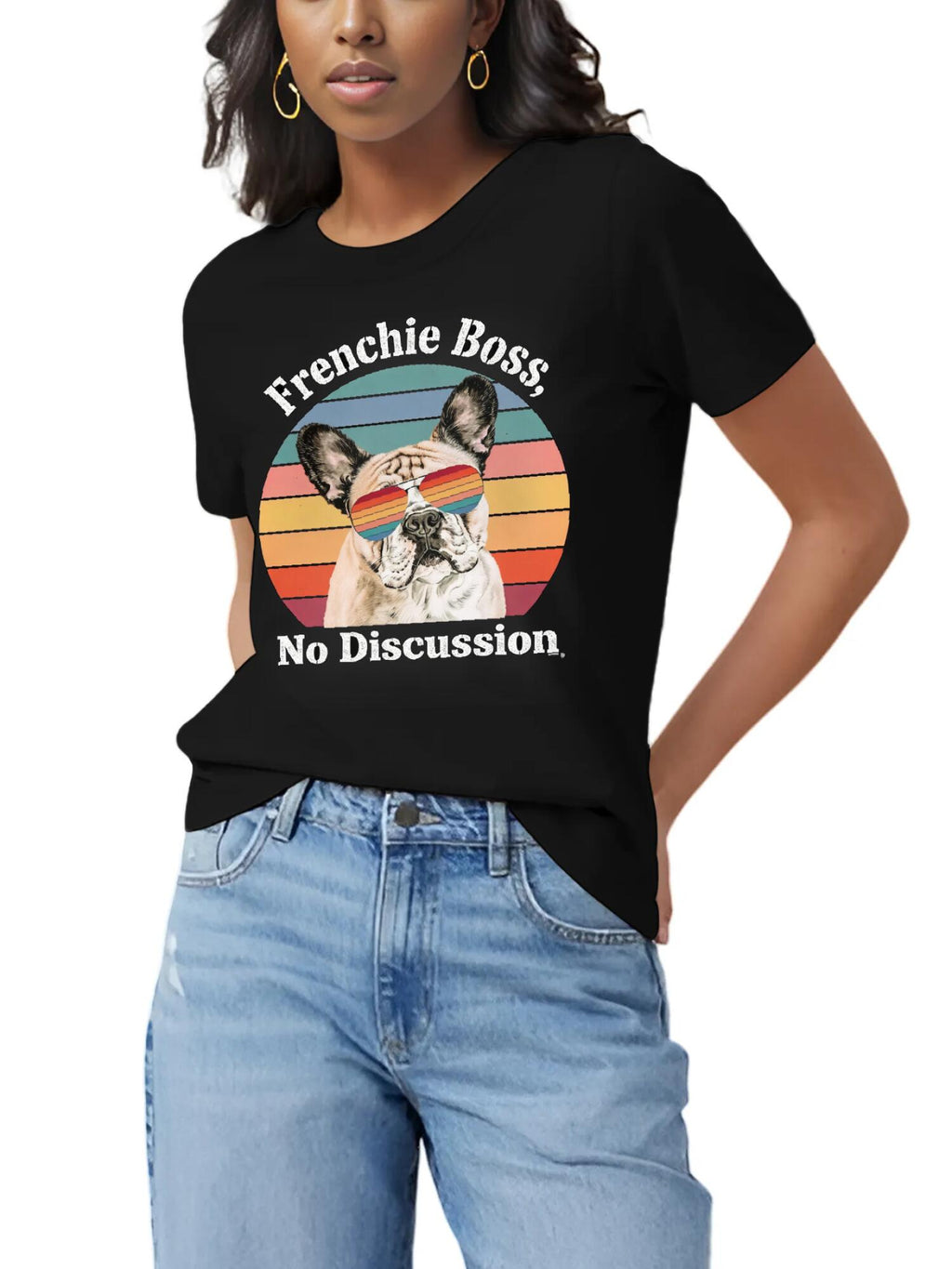 Custom Pet Tee - Retro Sunset Graphic
